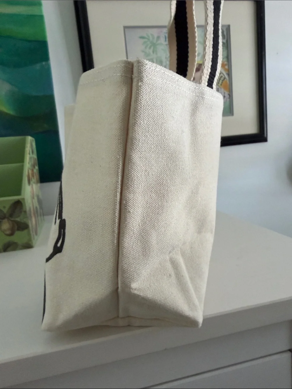 Moomin Little My Canvas Mini Tote Bag in Cream with Black Graphics